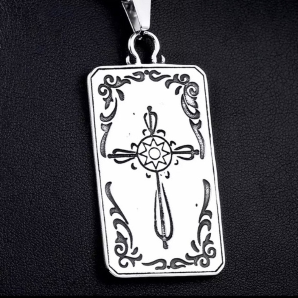 Tarot Wheel of Fortune Pendant necklace - Picture 3 of 8